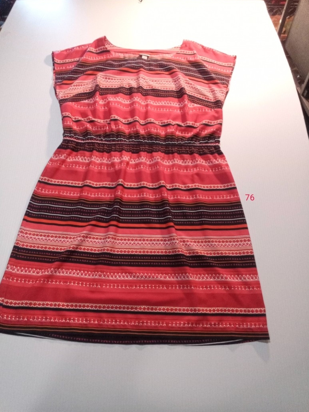 Merona Red and Black Striped Mini Dress